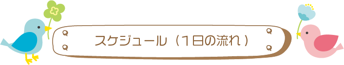 スケジュール（1日の流れ）
